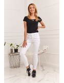 Taillierte weiße Jeanshose 250 – Online-Shop – Boutique